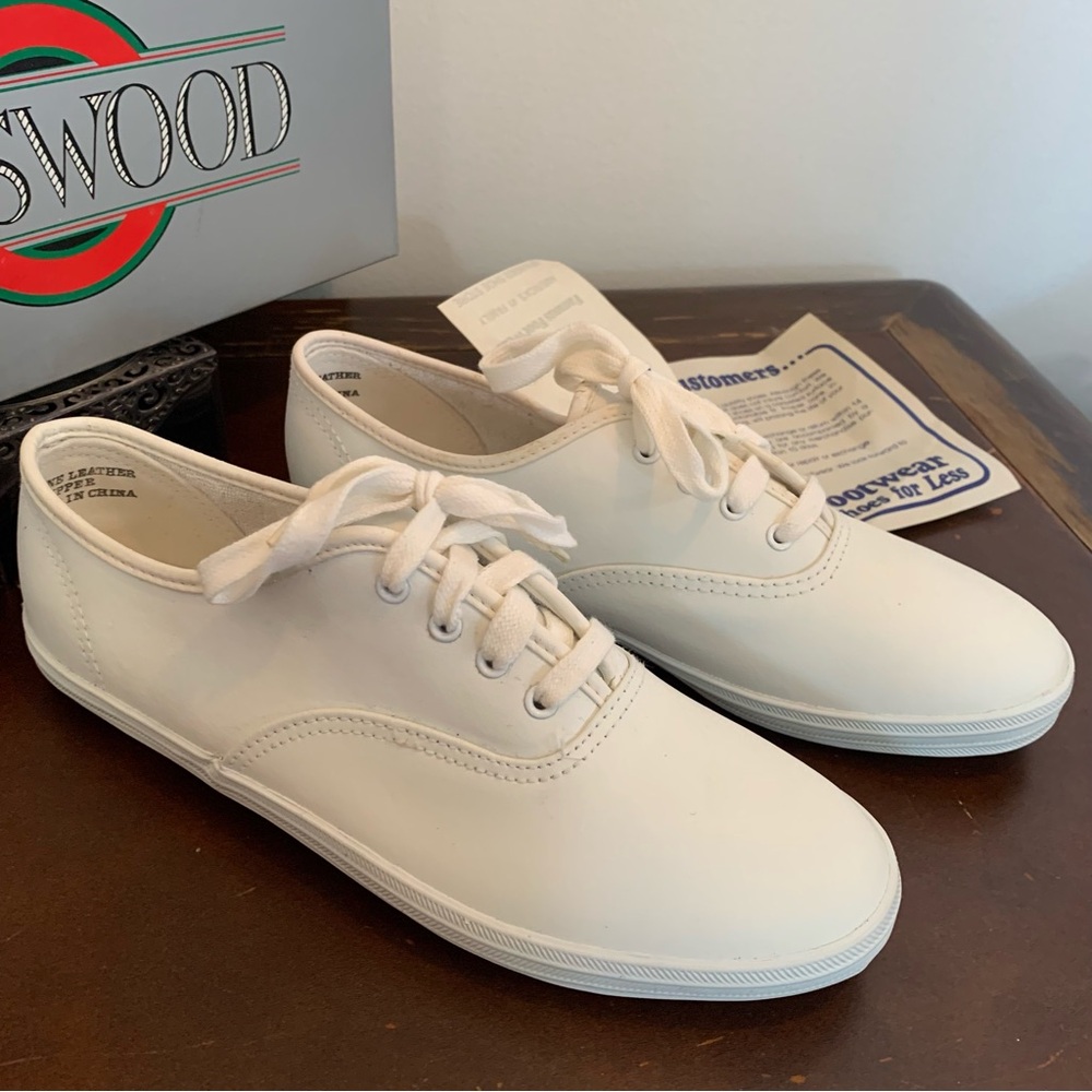 NEW Vintage 1993 Basswood Leather Oxford Sneakers - Picture 2 of 12